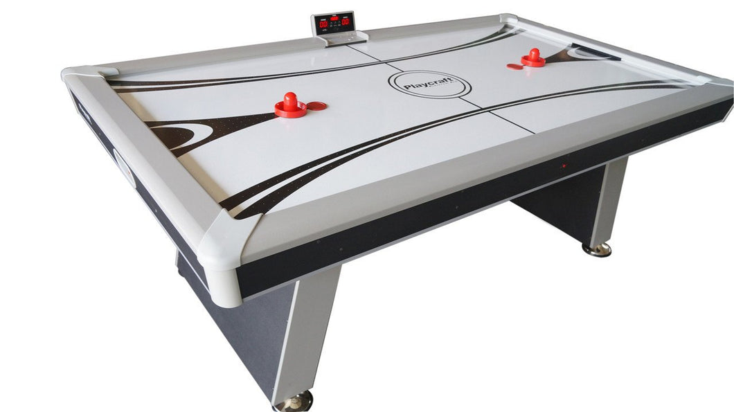 Playcraft Center Ice 7’ Air Hockey Table w/ Optional Ping Pong Conversion