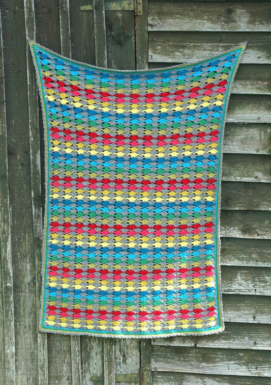 Large Modern Rainbow Blanket - Stylecraft Special DK - Yarn and Pattern