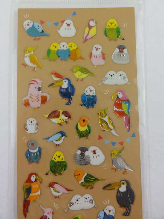 Cute Kawaii Mind Wave Birds Sticker Sheet - for Journal Planner Craft Organizer Scrapbook Notebook