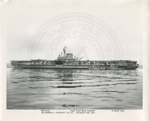 Official Navy Photo of WWII era USS Franklin D. Roosevelt (CVA-42) Aircraft Carrier