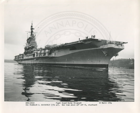 Official Navy Photo of WWII era USS Franklin D. Roosevelt (CVA-42) Aircraft Carrier