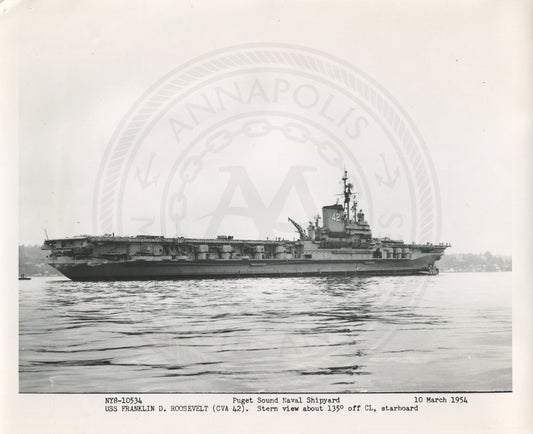 Official Navy Photo of WWII era USS Franklin D. Roosevelt (CVA-42) Aircraft Carrier