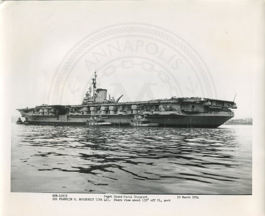 Official Navy Photo of WWII era USS Franklin D. Roosevelt (CVA-42) Aircraft Carrier