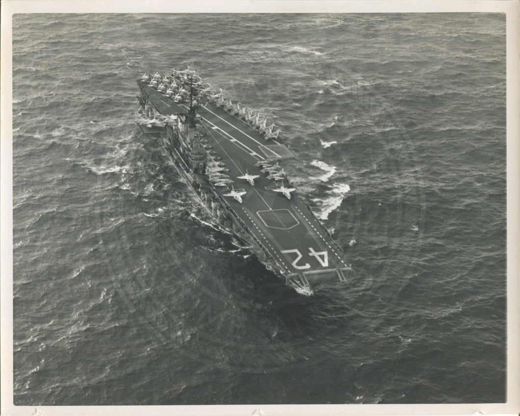 Official Navy Photo of WWII era USS Franklin D. Roosevelt (CVA-42) Aircraft Carrier