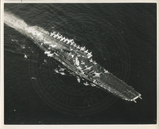 Official Navy Photo of WWII era USS Franklin D. Roosevelt (CVA-42) Aircraft Carrier