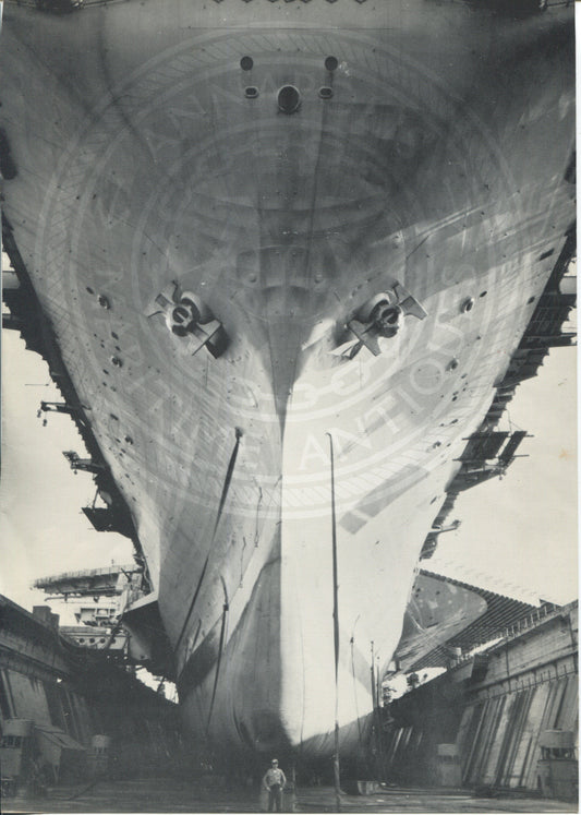 Official Navy Photo of WWII era USS Franklin D. Roosevelt (CVA-42) Aircraft Carrier