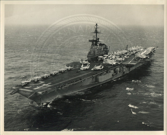 Official Navy Photo of WWII era USS Franklin D. Roosevelt (CVA-42) Aircraft Carrier