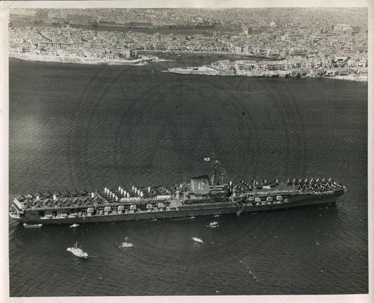 Official Navy Photo of WWII era USS Franklin D. Roosevelt (CVA-42) Aircraft Carrier