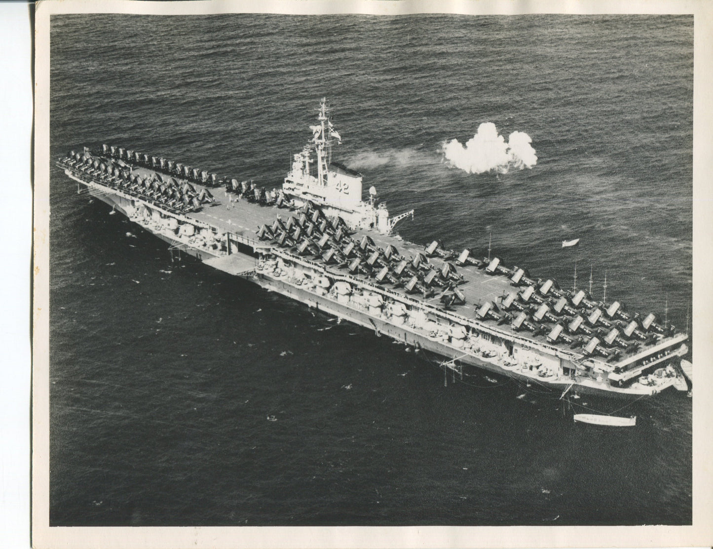 Official Navy Photo of WWII era USS Franklin D. Roosevelt (CVA-42) Aircraft Carrier