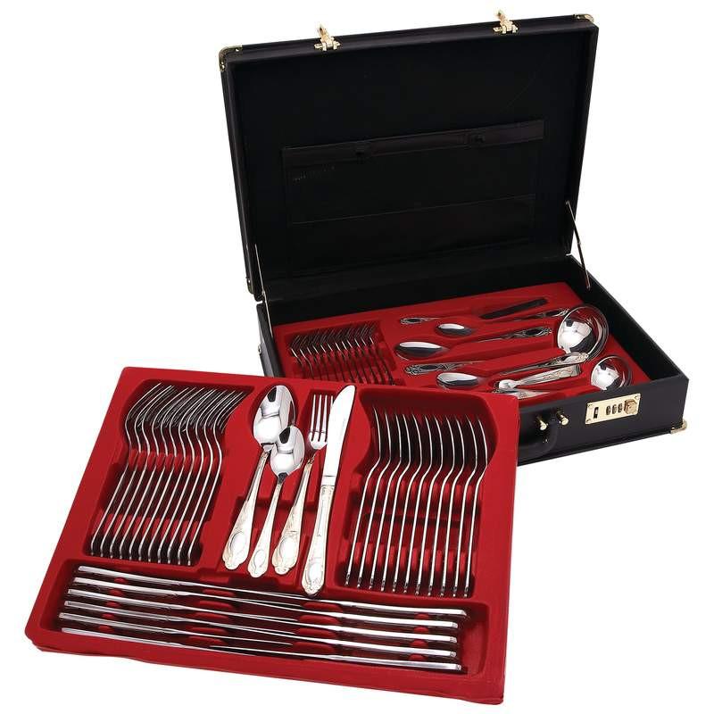 Sterlingcraft FW72G3 72 Piece Stainless Steel Flatware with 24 Karat Gold-Plated Trim Free Shipping