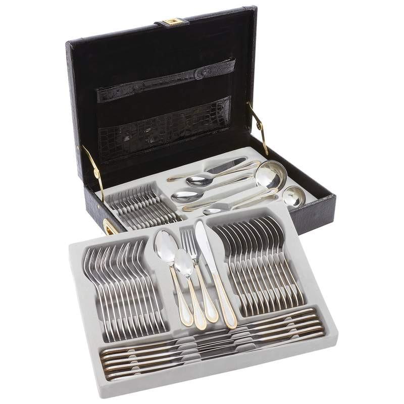 Sterlingcraft FW72G Flatware Set 24 Karat Gold Trim