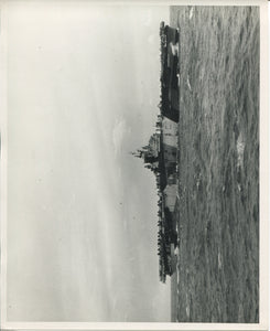 Official Navy Photo of WWII era USS Franklin (CV-13) Aircraft Carrier