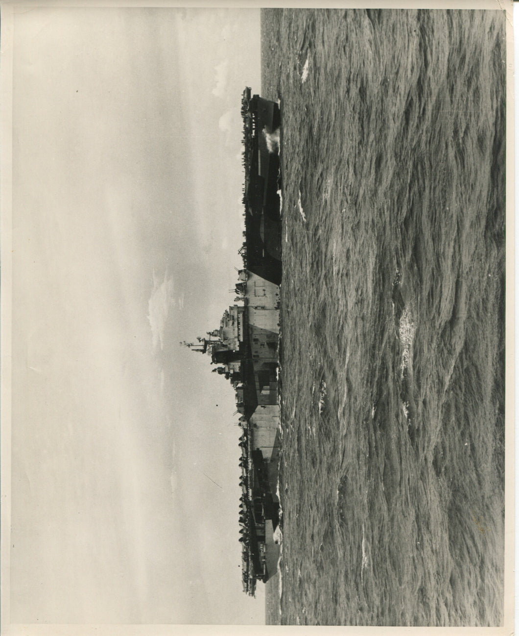Official Navy Photo of WWII era USS Franklin (CV-13) Aircraft Carrier