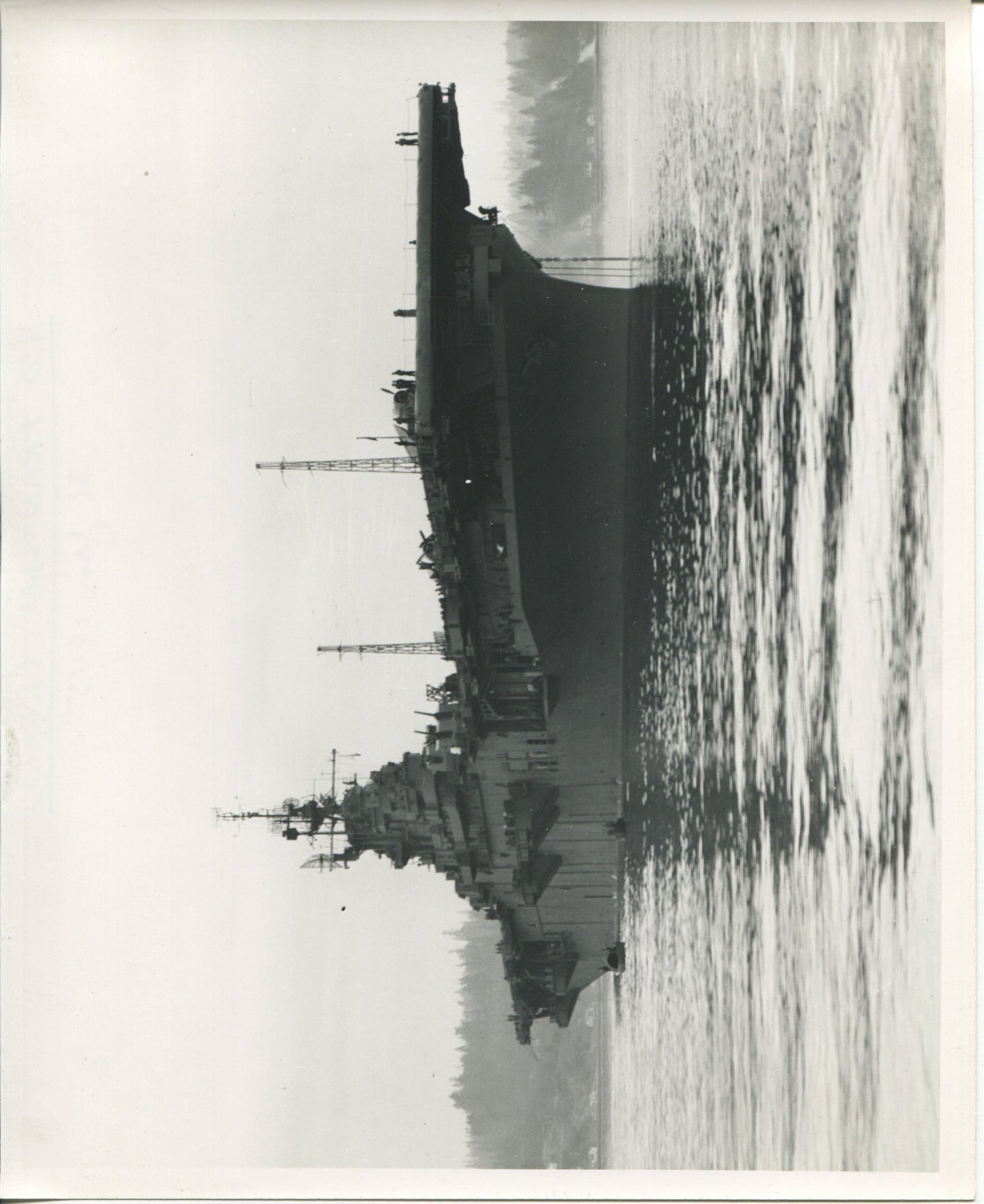 Official Navy Photo of WWII era USS Franklin (CV-13) Aircraft Carrier