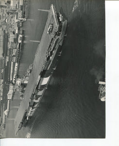 Official Navy Photo of WWII era USS Franklin (CV-13) Aircraft Carrier