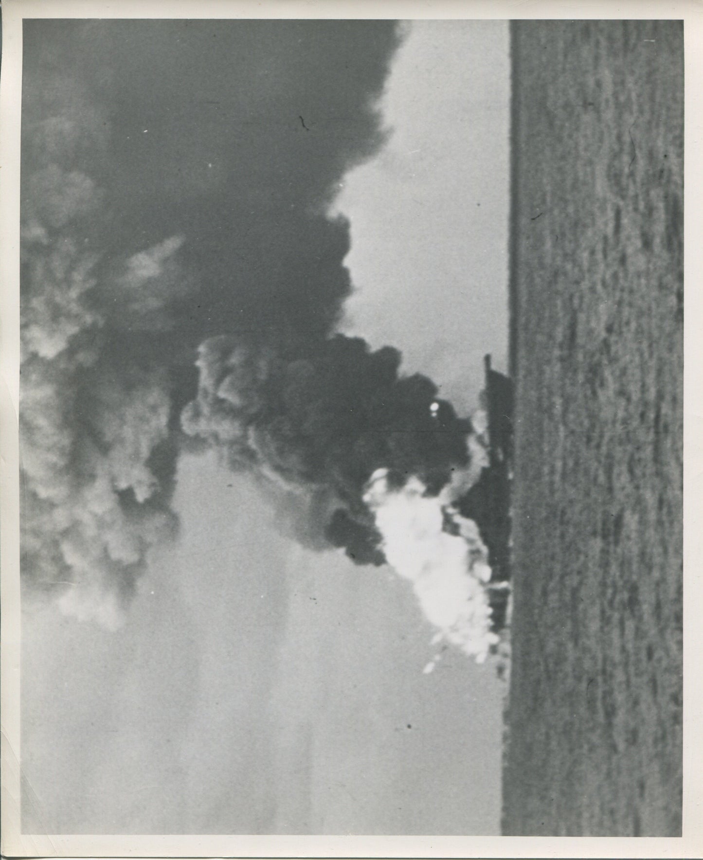 Official Navy Photo of WWII era USS Franklin (CV-13) Aircraft Carrier