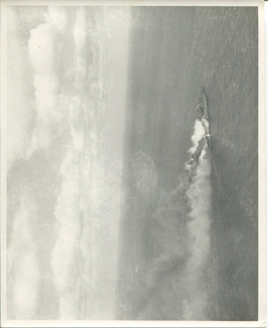 Official Navy Photo of WWII era USS Franklin (CV-13) Aircraft Carrier