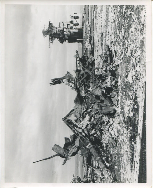 Official Navy Photo of WWII era USS Franklin (CV-13) Aircraft Carrier