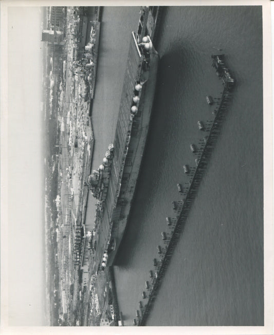 Official Navy Photo of WWII era USS Franklin (CV-13) Aircraft Carrier