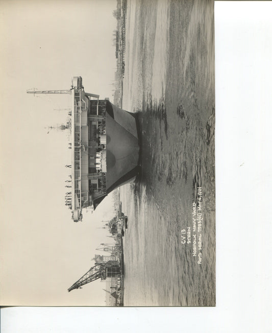 Official Navy Photo of WWII era USS Franklin (CV-13) Aircraft Carrier