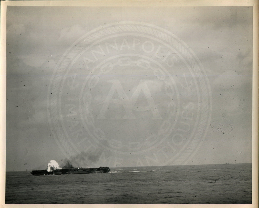Official Navy Photo of WWII era USS Hancock (CV-19) Aircraft Carrier