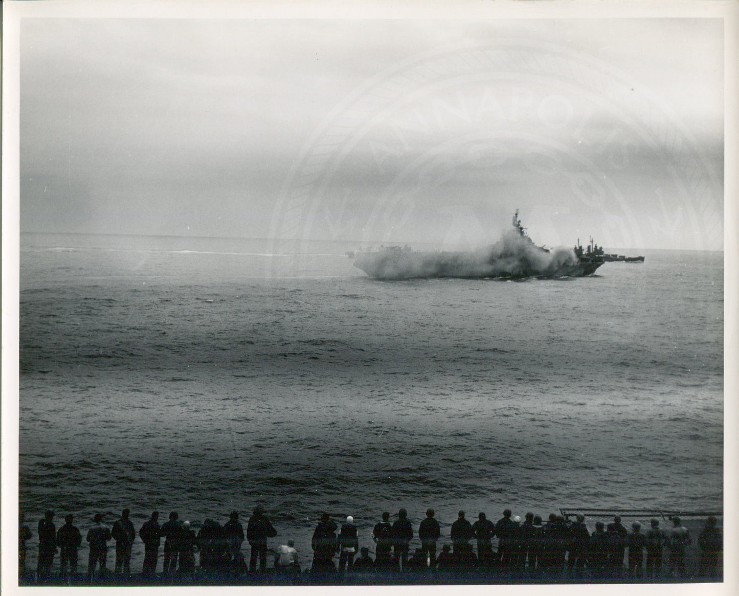 Official Navy Photo of WWII era USS Hancock (CV-19) Aircraft Carrier