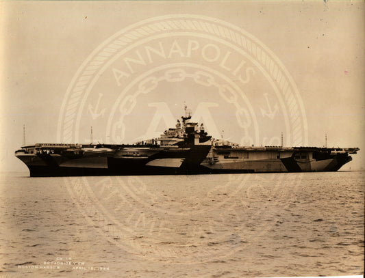 Official Navy Photo of WWII era USS Hancock (CV-19) Aircraft Carrier