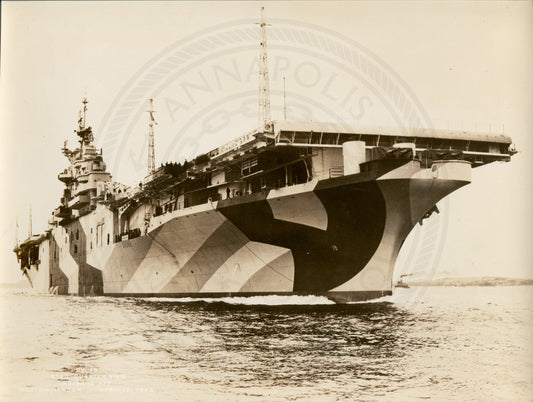Official Navy Photo of WWII era USS Hancock (CV-19) Aircraft Carrier