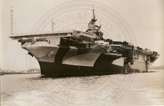 Official Navy Photo of WWII era USS Hancock (CV-19) Aircraft Carrier