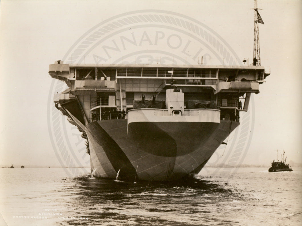 Official Navy Photo of WWII era USS Hancock (CV-19) Aircraft Carrier