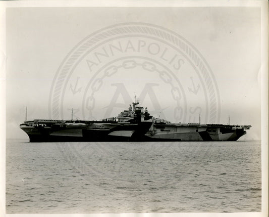 Official Navy Photo of WWII era USS Hancock (CV-19) Aircraft Carrier