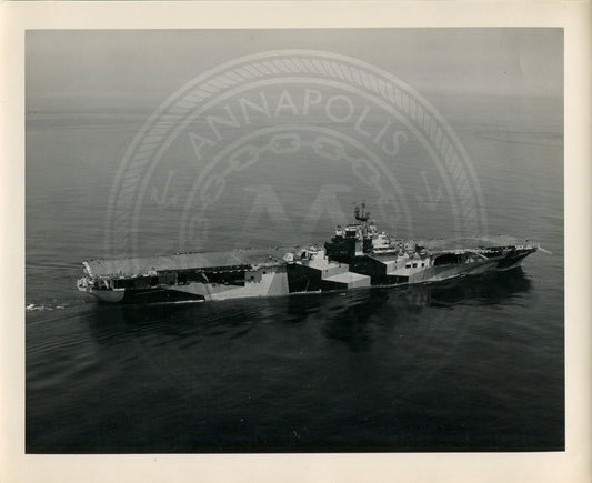 Official Navy Photo of WWII era USS Hancock (CV-19) Aircraft Carrier