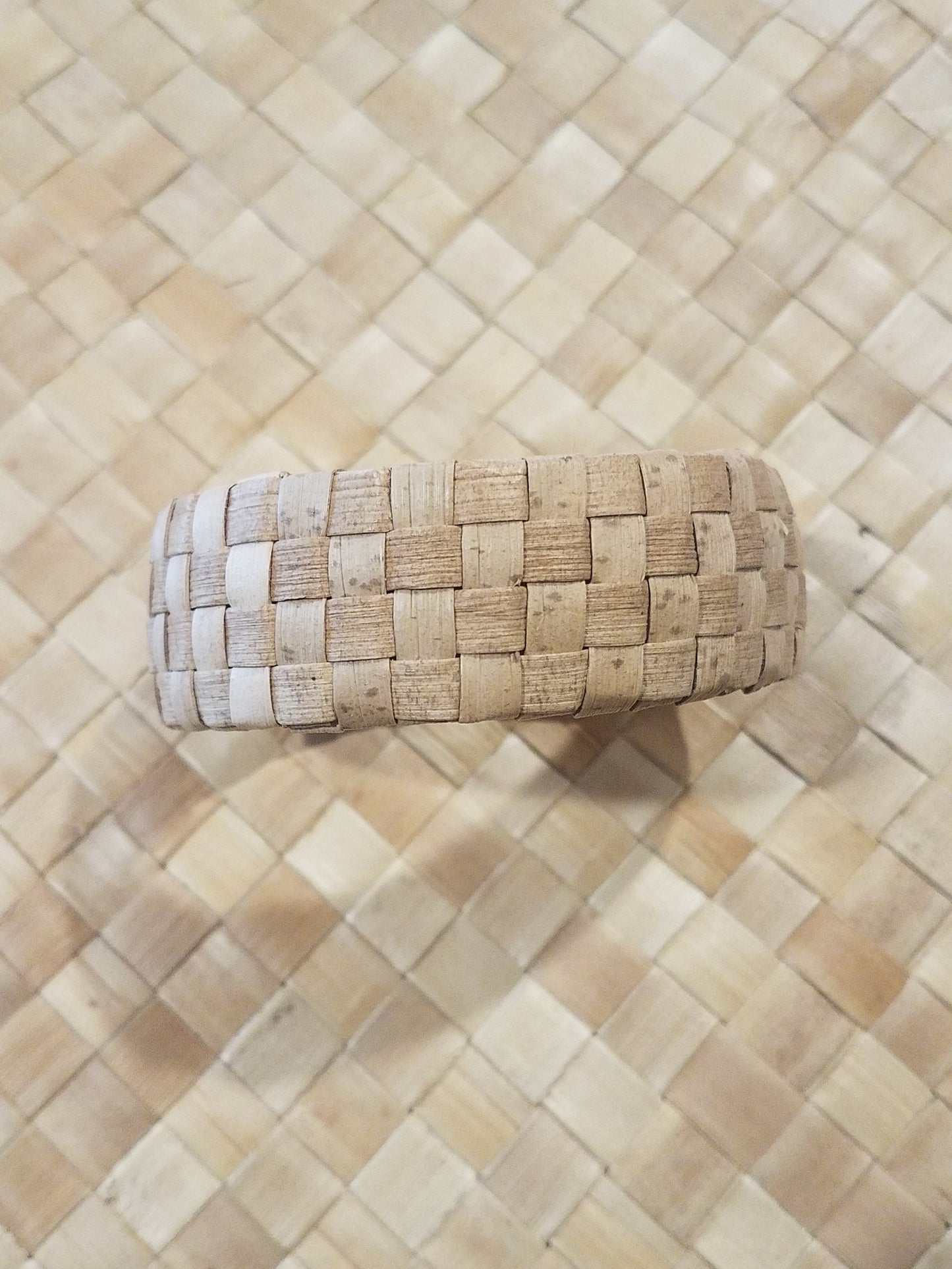 Handcrafted Checkered Weave Lauhala Bracelet