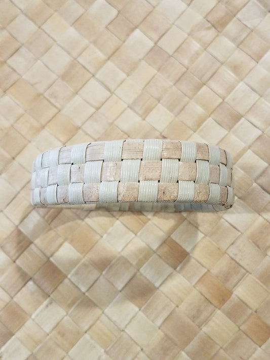 Handcrafted Checkered Weave Lauhala Bracelet