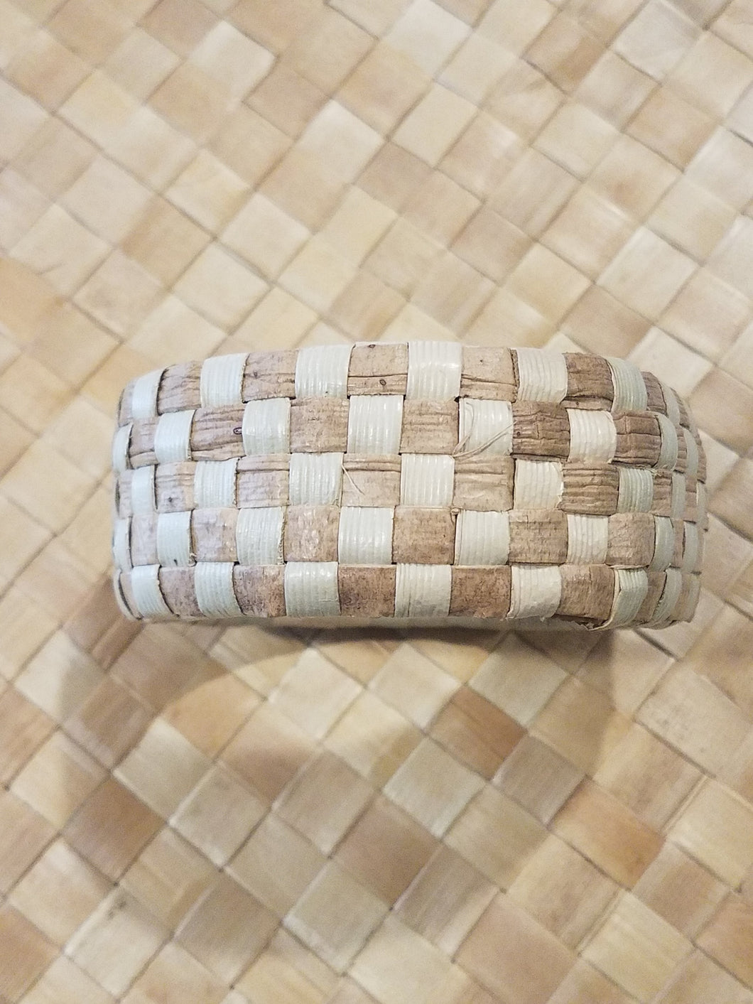 Handcrafted Checkered Weave Lauhala Bracelet
