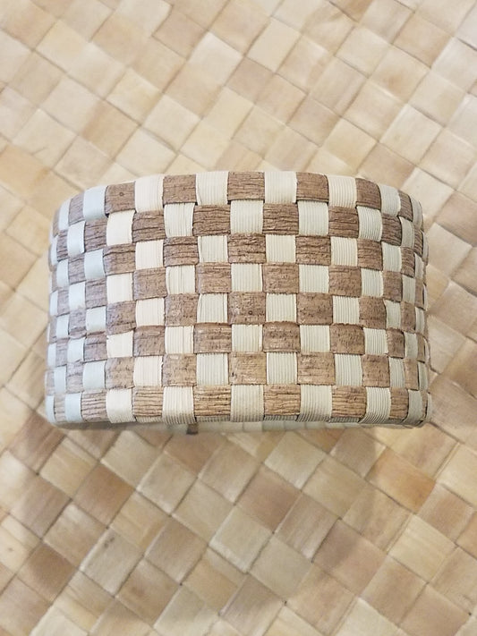 Handcrafted Checkered Weave Lauhala Bracelet