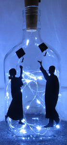 Handcrafted Light up bottle- Beautiful handmade graduation light up bottle