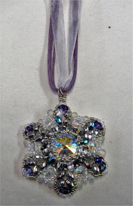 Handcrafted Swarovski Crystal Snowflake Necklace