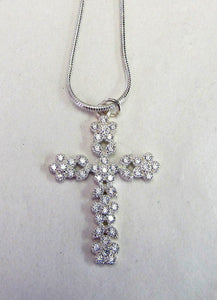 Handcrafted cross pendant on 925 sterling silver chain