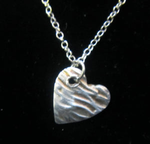 Handcrafted sterling silver heart pendant with 925 Silver necklace