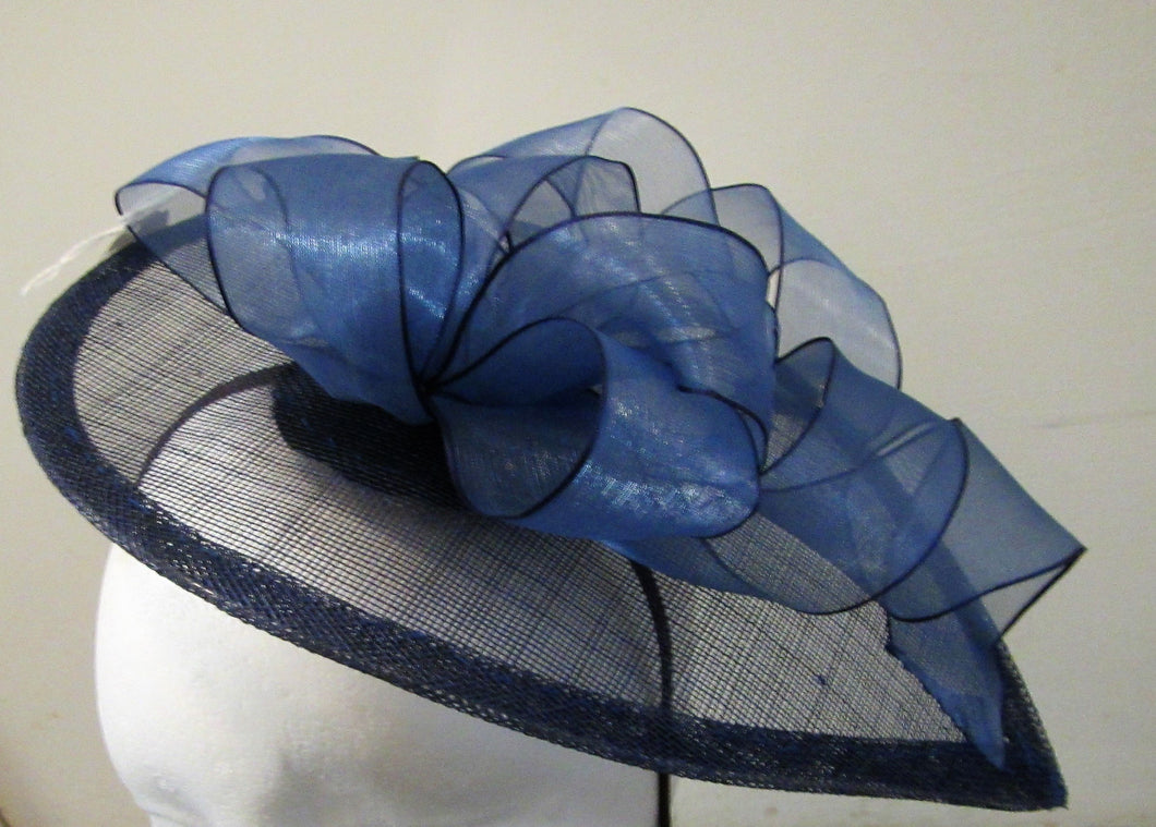 Handcrafted bows teardrop fascinator on a hair band various colours