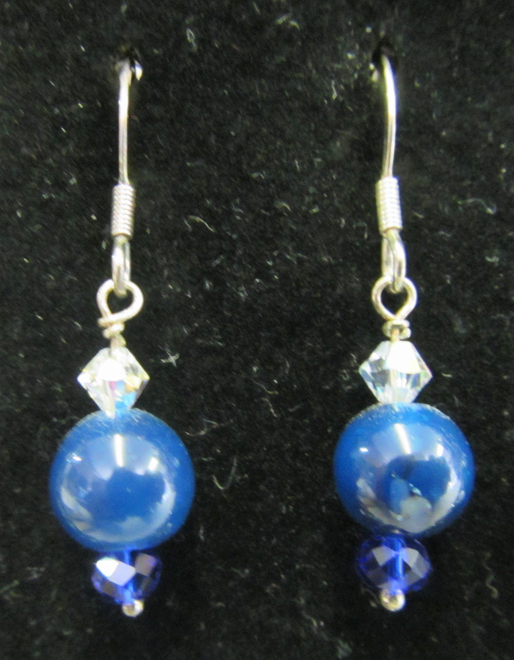 Handcrafted sterling silver semi precious stone earrings