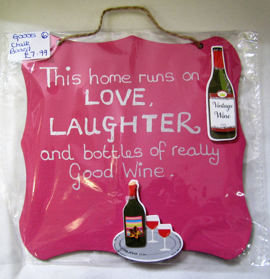 Handcrafted unique "Wine" pink and silver plaque