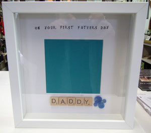 Handcrafted "On your First Father's Day" Scrabble Picture