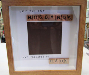 Handcrafted "Only the best husbands" Scrabble Picture
