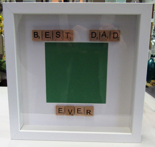 Handcrafted "Best Dad Ever" Scrabble Picture