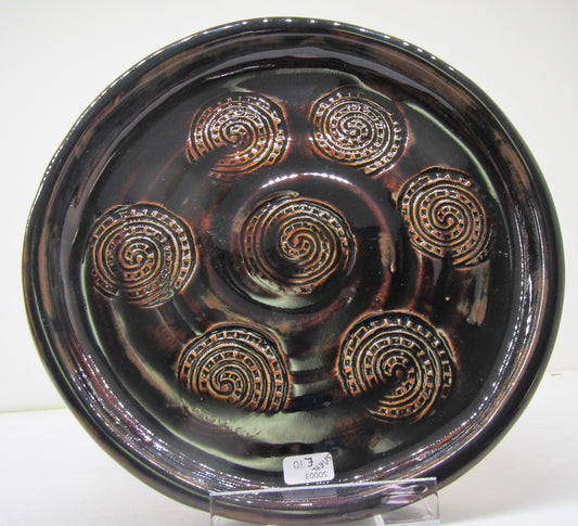 Handcrafted beautiful clay circles plate