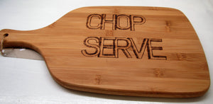 Handcrafted solid wood "Chop Serve" chopping board