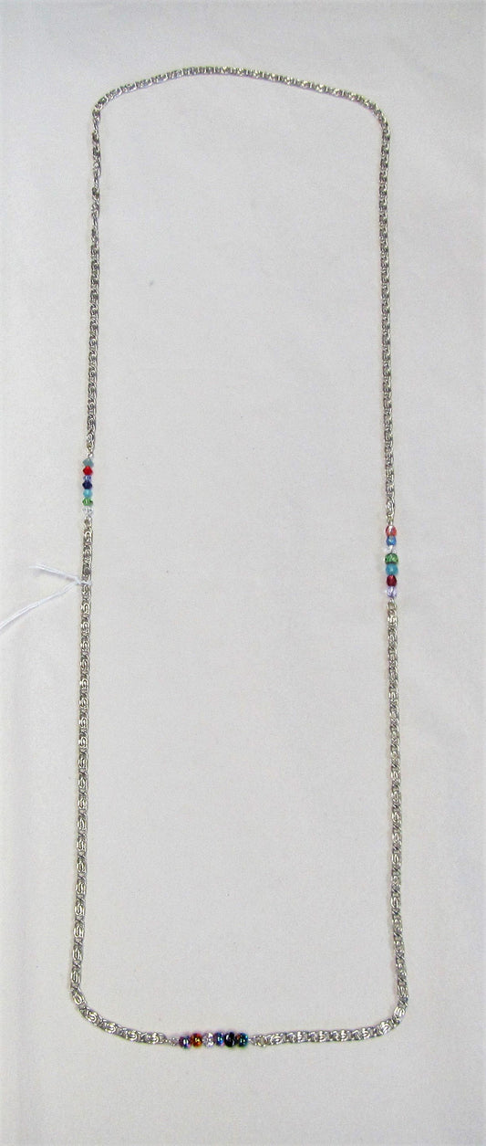 Handcrafted chain and bead necklace