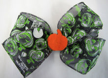 Load image into Gallery viewer, Handcrafted Halloween Bow - Green Pumpkin
